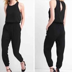Gap Black Rayon Jumpsuit with POCKETS! Size M